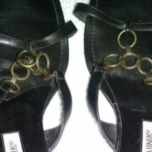 MANOLO BLAHNIK Black Sandals 7.5 - Picture 7 of 8